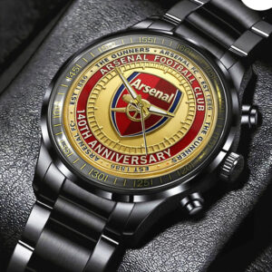 Arsenal FC 140th Anniversary Black Stainless Steel Watch - TMTHU2784