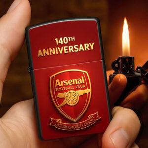 Arsenal FC 140th Anniversary Zippo Lighter Case (No Insert) - TMTHU2588