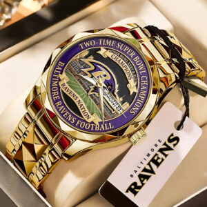 Baltimore Ravens Alloy Luxury Quartz Watch - MAITM14251