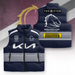 Brisbane Broncos 3D Sleeveless Down Jacket - TANTN19090