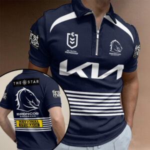Brisbane Broncos Zip Polo Shirt - TANTN19086
