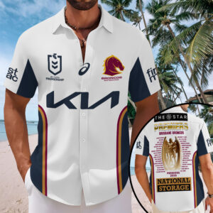 Brisbane Broncos Short Sleeve Button-Down Shirt – TMTHU2575