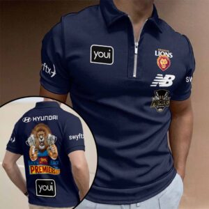 Brisbane Lions 2025 AFL Premiers Zip Polo Shirt - HOATT15104