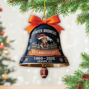 Denver Broncos 65th Anniversary Custom Shape 2-sided Acrylic Ornament – TANTN19417