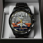 Denver Broncos Black Stainless Steel Watch – TANTN19406