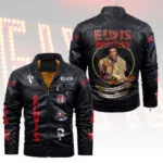 Elvis Presley 2D Leather Yellow Fleece Jacket – HOATT15369
