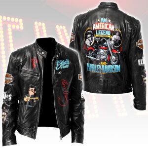 Elvis Presley Motorcycle Leather Jacket - HOATT14888