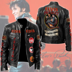 Elvis Presley Motorcycle Leather Jacket - TMTHU2682