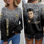 Elvis Presley Round Neck Raglan Sleeve Sweatshirt – TMTHU2847