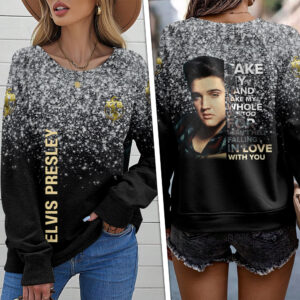 Elvis Presley Round Neck Raglan Sleeve Sweatshirt – TMTHU2847