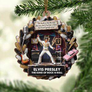 Elvis Presley Custom Shape 2-sided Acrylic Ornament – HOATT15327