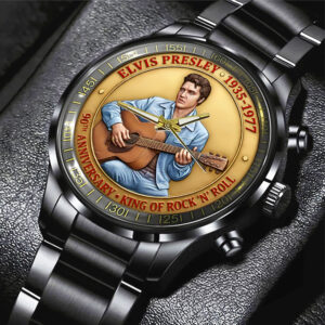 Elvis Presley Black Stainless Steel Watch - TMTHU2993