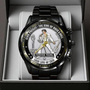 Elvis Presley Black Stainless Steel Watch - TANTN19116