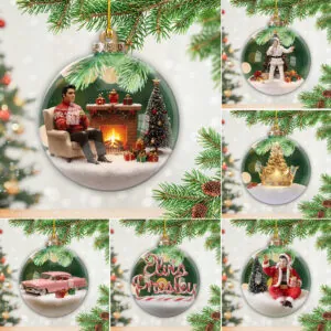 6PCS Elvis Presley Custom Shape 2-Side Printed Acrylic Ornament – TANTN19063