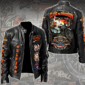 Elvis Presley Motorcycle Leather Jacket - TMTHU3006