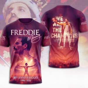Freddie Mercury 80th Anniversary 3D Apparel - MAITM14142