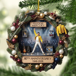 Freddie Mercury 80th Anniversary Custom Shape 2-sided Acrylic Ornament – MAITM14157