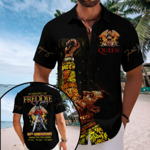 Freddie Mercury 80th Anniversary Short Sleeve Button-Down Shirt – MAITM14145