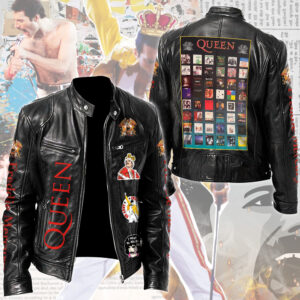 Freddie Mercury Motorcycle Leather Jacket - TMTHU3040