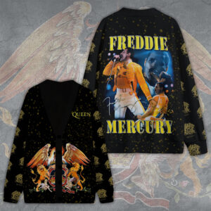 Freddie Mercury 80th Anniversary Knitted V-neck Cardigan - TMTHU2778