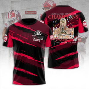 Georgia Bulldogs Football 2025 SEC Football Champions 3D Apparel - TANTN19281