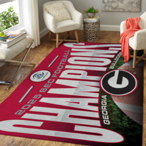 Georgia Bulldogs Football 2025 SEC Champions Rectangular Rug - MAITM14090
