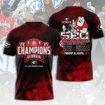 Georgia Bulldogs Football 2025 SEC Champions 3D Apparel – HOATT14982