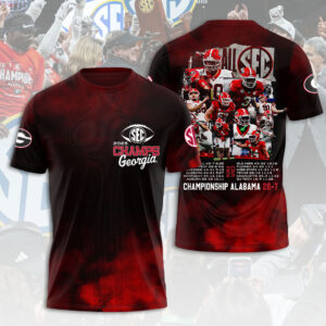 Georgia Bulldogs Football 2025 SEC Champions 3D Apparel - HOATT15056
