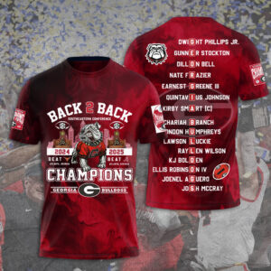 Georgia Bulldogs Football 2025 SEC Football Champions 3D Apparel – TANTN19244
