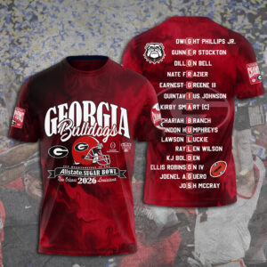 Georgia Bulldogs Football 2025 SEC Football Champions 3D Apparel - TANTN19283
