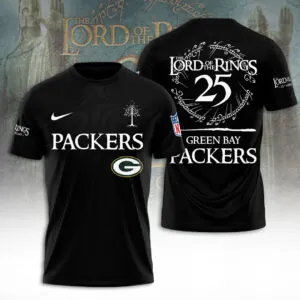 Green Bay Packers x The Lord of The Rings 25 Years 3D Apparel - TANTN19564
