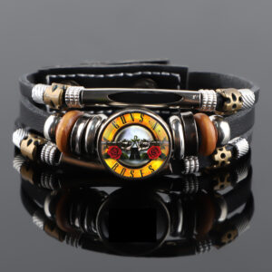 Guns N' Roses Braided Multilayer Punk Leather Bracelet - MAITMDROP113