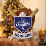 Los Angeles Dodgers 2025 World Series Champions Custom Shape 2-sided Acrylic Ornament – HOATT14933