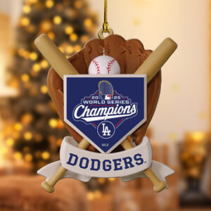 Los Angeles Dodgers 2025 World Series Champions Custom Shape 2-sided Acrylic Ornament – HOATT14933