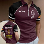Brisbane Broncos 2025 NRL Premiers Zip Polo Shirt – HOATT15102