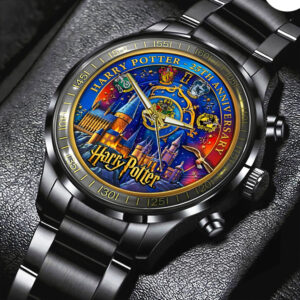 Harry Potter 25th Anniversary Black Stainless Steel Watch - TMTHU2743