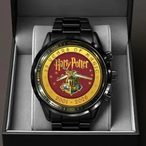 Harry Potter 25th Anniversary Black Stainless Steel Watch - HOATT15248