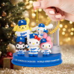 Hello Kitty And Friends x Los Angeles Dodgers Champions Custom Shape 2-sided Acrylic Ornament – TMTHU2665