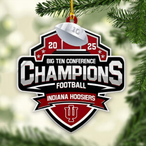 Indiana Hoosiers Football 2025 Big Ten Champions Custom Shape 2-sided Acrylic Ornament – HOATT15029