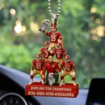 Indiana Hoosiers Football 2025 Big Ten Champions Custom shape 2-sided Acrylic Car Ornament – MAITM14071