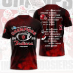 Indiana Hoosiers Football 2025 Big Ten Champions 3D Apparel – HOATT15145
