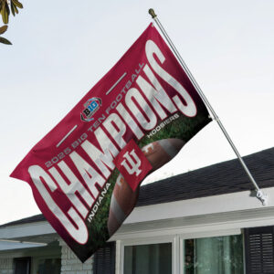 Indiana Hoosiers Football 2025 Big Ten Champions 3D Double-side House Flag - MAITM13988