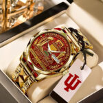 Indiana Hoosiers Football 2025 Big Ten Champions Alloy Luxury Quartz Watch – MAITM14026