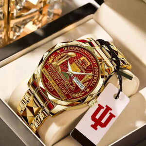Indiana Hoosiers Football 2025 Big Ten Champions Alloy Luxury Quartz Watch - MAITM14026