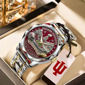 Indiana Hoosiers Football 2025 Big Ten Champions Alloy Luxury Quartz Watch - MAITM14030