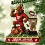 Indiana Hoosiers Football 2025 Big Ten Champions Custom Shape 2-sided Acrylic Ornament – MAITM14008