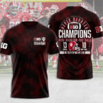Indiana Hoosiers Football 2025 Big Ten Champions 3D Apparel – MAITM13993