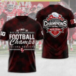 Indiana Hoosiers Football 2025 Big Ten Champions 3D Apparel – MAITM13995