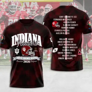 Indiana Hoosiers Football 2026 Rose Bowl 3D Apparel - MAITM14027