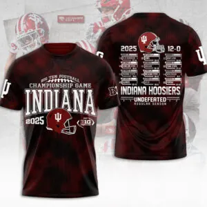 Indiana Hoosiers Football 3D Apparel - MAITM13949